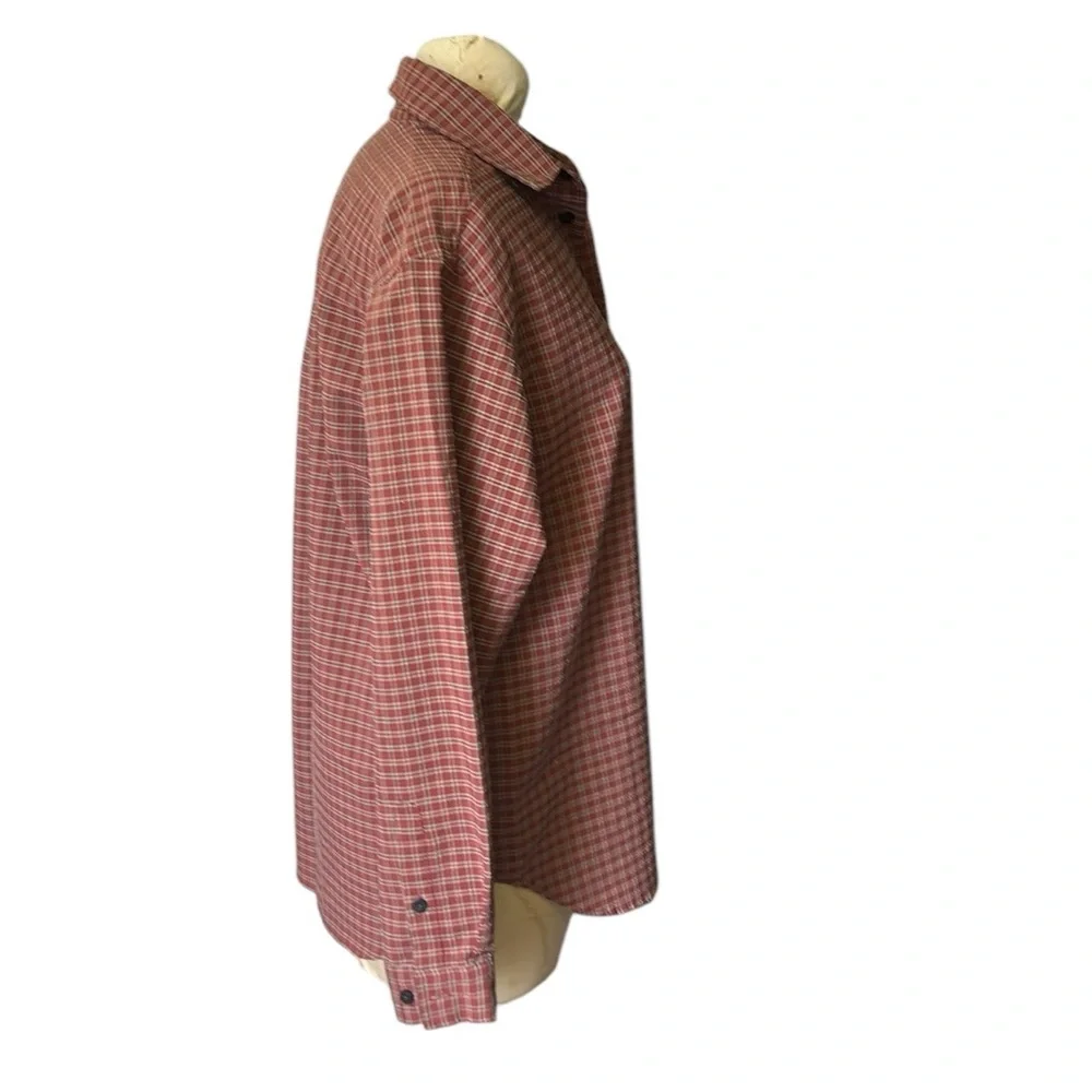 The North Face Red Plaid Button‎ Down Shirt Textured Outdoors Gorpcore M